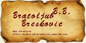 Bratoljub Brešković vizit kartica